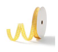 MORSUNBELA Cinta de Regalo, 10 mm x 9 m Cintas Regalo Decorativa, Cinta Amarillo para DIY Crafts Cake Bouquet Decoration Christmas Party