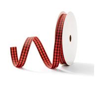 MORSUNBELA Cinta de Regalo, 10 mm x 9 m Cintas Regalo Decorativa, Cinta Rojo para DIY Crafts Cake Bouquet Decoration Christmas Party