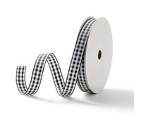 MORSUNBELA Cinta de Regalo, 10 mm x 9 m Cintas Regalo Decorativa, Cintas de Tela para DIY Crafts Cake Bouquet Decoration Christmas Party (Negro)