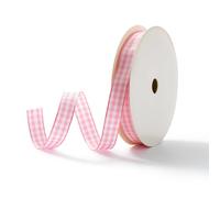 MORSUNBELA Cinta de Regalo Rosa,10 mm x 9 m Cintas Regalo Decorativa, Cintas de Tela para DIY Crafts Cake Bouquet Decoration Christmas Party