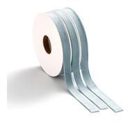 MORSUNBELA Cinta de terciopelo azul, gris y azul envejecido, 10 mm de ancho, para múltiples ocasiones, estilo clásico, vellón, 3 unidades de 4,5 metros cada una