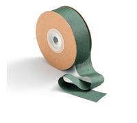 MORSUNBELA Lazo verde, cinta de regalo ancha, cinta de gasa verde oscuro, cinta decorativa verde bosque, cinta de seda, 25 mm x 23 m