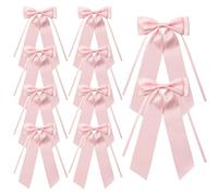 MORSUNBELA Lazos de Regalo, 10 Unidades decoración de Lazo, para Lazos para el Coche, decoración de Boda Festivo Regalo Accesorios para el Pelo - Rosa