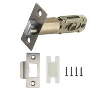 Mortaja tubular para puertas interiores de habitaciones, respaldo ajustable de 60 mm o 70 mm, clasificación contra incendios, para cerraduras de entrada de 45° (plateado-ET)