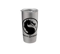 Mortal Kombat 11 Black Dragon Logo Vaso térmico de acero inoxidable de doble pared