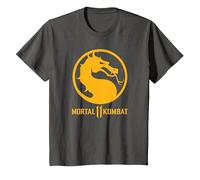 Mortal Kombat 11 Dragon Logo Camiseta, Niños, Asfalto, 12 años