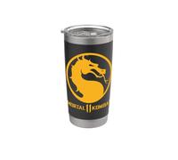 Mortal Kombat 11 Dragon Logo Vaso térmico de acero inoxidable de doble pared