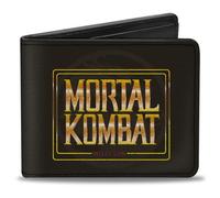 Mortal Kombat - Cartera plegable, Mortal Kombat Start y pantallas de victoria impecables, cuero vegano