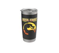 Mortal Kombat Klassic Logo Vaso térmico de acero inoxidable de doble pared