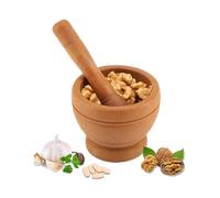 Mortar and Pestle,Manual Spice Mill, Spice Bowl, Kitchen for Garlic, Spices, Herbs, Medicine, Diameter 11 cm