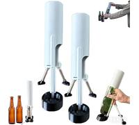 Mortar Beer Bottle Opener, 51mm Mortar Bottle Opener, Heavy-Duty Tactical Cap Launcher, Funny Hands-Free Push Down Bottles Cap Launcher, Home Party Bar Desk Decor