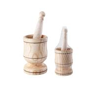 Mortar & Pestle Set, Mortar, Molinillo de especias de mortero de madera hecho de madera, molinillo de especias, tritura fácilmente ajo, jengibre, vainilla, pimienta, nueces, granos de café y especias