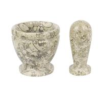 Mortero Cocina Molinillo de mortero mármol, juego trituradora sólida, triturador Manual pimienta y ajo(Coral)