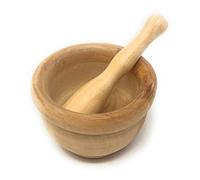 Mortero Madera Diámetro 13 Cm con Mortero, 16 Cm Cocina