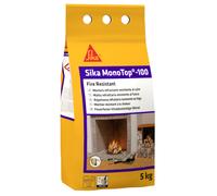 SIKA - Mortero refractario rápido - Sika Monotop-100 Fire Resistant - 5kg | Resiste al calor hasta 750°C - Para construcción y reparación - Fraguado rápido - Uso especializado
