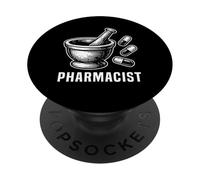 Mortero vintage y mortero Farmacéuticos Tecnología de farmacia PopSockets PopGrip Adhesivo