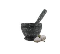 Mortero y maja, Molinillo de ajo con tazón for cocinar, preparar y moler