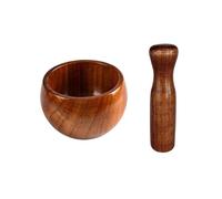 Mortero y maja Mortero de piedra for ajo madera, molinillo doméstico Vintage, tarro albañil Manual, herramienta molienda for collar cocina