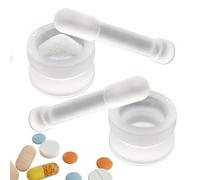 Mortero Y Maja,Mortero De Vidrio Para Triturar Pastillas Y Moler - Molinillo Antideslizante Para Especias Nueces Ajo Pimienta Pasta De Curry Pesto Adobos Medicina China | Hogar Acampada