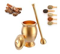 Mortero y Mijera para Moler Hierbas y Especias, Herramienta de Cocina | Mortero y mano de mortero para moler hierbas y especias, herramienta tradicional para cocinar y decoración del hogar