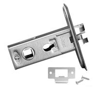 Mortice - Cerrojo tubular de acero inoxidable, perno suave silencioso para uso interno de paso de privacidad del baño, se adapta a manijas de puerta sin muelles, accesorios plateados de varios tamaños