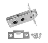 Mortice - Cerrojo tubular de acero inoxidable, perno suave silencioso para uso interno de paso de privacidad del baño, se adapta a manijas de puerta sin muelles, accesorios plateados de varios tamaños
