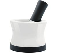 Mortier et pilon EZ-GRIP en céramique et silicone, Mélangeur d'épices cuisine, poignée ergonomique, base en silicone anti-dérapante, détachable, lavables en lave-vaisselle par Cooler Kitchen