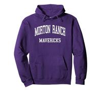 Morton Ranch High School HS Katy TX Retro Deportes Sudadera con Capucha