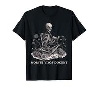 Mortui Vivos Docent Calavera Ciencia Forense Camiseta