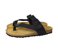 morXiva 72602 Sandalias Negras de Piel para Hombres, Planta de Piel Tipo Bio, cómodas y Frescas, para Llevar en Verano, Hechas en España Hombre Sandalias Negro 44