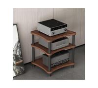 Mos Heavy Du - Soporte de amplificador de 3 niveles moderno HiFi para AV Ma estante y armario de exhibición de esquina para reproductor de DVD electrónico, nogal h