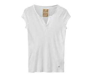 MOS MOSH - Camiseta clásica con cuello en V - Ecru - Tops - Mujer - Blanco - M -