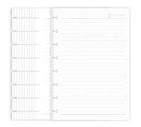 Mosa Bear - Papel de recambio A4 con forro de disco, 11 agujeros de disco, papel de relleno rayado, 80 páginas, 100 g/m², 8.5 x 11 pulgadas