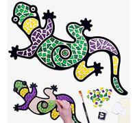 Mosaaro Kit de azulejos de mosaico de vidrio Lagarto - Arte exclusivo DIY GlassCraft para adultos y adolescentes - Regalo creativo para los amantes de las manualidades - Mosaicos decoración del hogar