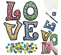 Mosaaro Kit de azulejos de mosaico de vidrio Love - Arte exclusivo DIY GlassCraft para adultos y adolescentes - Regalo creativo para los amantes de las manualidades - Mosaicos decoración del hogar