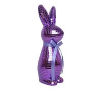 Mosaic Disco Rabbit - Reflective Easter Figurine Decor, Tabletop Bunny Ornament | Decorative Easter Bunny for Spring Home, Holiday, Party, Living Room, Bedroom, Entryway, Desk, Shelf Display