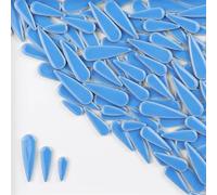 Mosaico autoadhesivo Azulejos de cerámica con gotas agua 100g/3,5 oz, mosaico porcelana artesanal, forma lluvia, mezcla 3 tamaños, multicolor opcional(Blue)