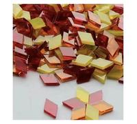 Mosaico autoadhesivo Azulejos de mosaico vidrio transparente 50g, pieza multicolor, piedras for hacer mosaicos DIY for manualidades, Hobby, artes, decoración pared del hogar(Color 18)