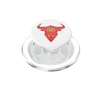 Mosaico Bandera Navarra Cabeza Toro San Fermín Viva San Fermín PopSockets PopGrip para MagSafe