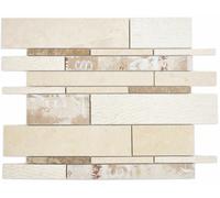 Mosaico Cerámica Piedra Natural Mix Beige Mate Azulejo Malla WB180-B03STB