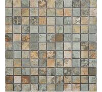 Mosaico Cerámico Gres Beige Marrón Verde-Gris Mate Pared WB18-25CB 1 Hoja