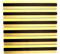 Mosaico de Aluminio Cuadrado Negro/Bronce/Oro Mate 300x300 mm