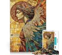Mosaico de ángeles,Rompecabezas para Adultos de 1000 Piezas,Juego de Entrenamiento cognitivo,Encaje Huecos,Actividad Relajante para la Mente (38x52cm)