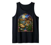 Mosaico de la Biblia del bebé Moses Nilo Cesta faraón Hija Camiseta sin Mangas