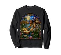 Mosaico de la Biblia del bebé Moses Nilo Cesta faraón Hija Sudadera