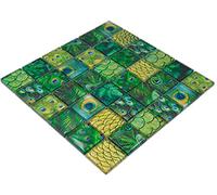 Mosaico de mosaico de cristal, color verde