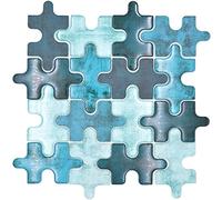 Mosaico de mosaico de cristal, combinado, puzzle, mezcla verde