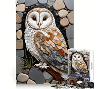 Mosaico de Piedra con Forma de búho, 1000 Piezas, Rompecabezas para Adultos, Juguete para ejercitar la Mente, diversión compartida, Arte de Corte preciso 50x75cm