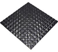 Mosaico de Vidrio Cuadrados Crystal Brillante Negro Diamante WB130-X826 1 Mate