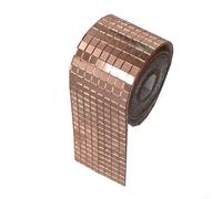 Mosaico de vidrio flexible para rollo de azulejos, calcomanías autoespejadas para bricolaje, bola de discoteca, decoración de pared, techo, suelo, arte de fiesta en casa (oro rosa)